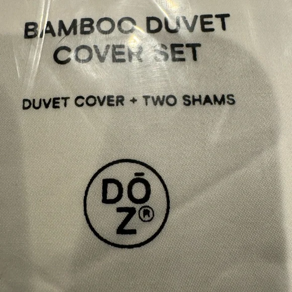 DŌZ Bamboo Duvet Cover Set - Ivory F/Q - Picture 4 of 8